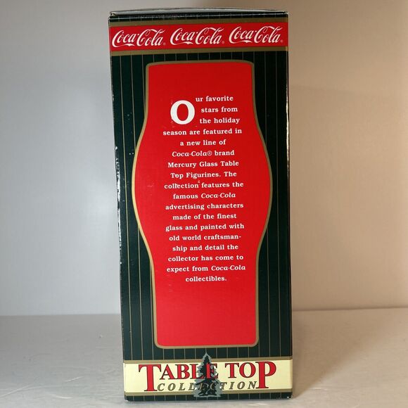 Coca-Cola 1999 Polar Bear Mercury Glass Figurine Enesco Tabletop w/ Box - Picture 2 of 6